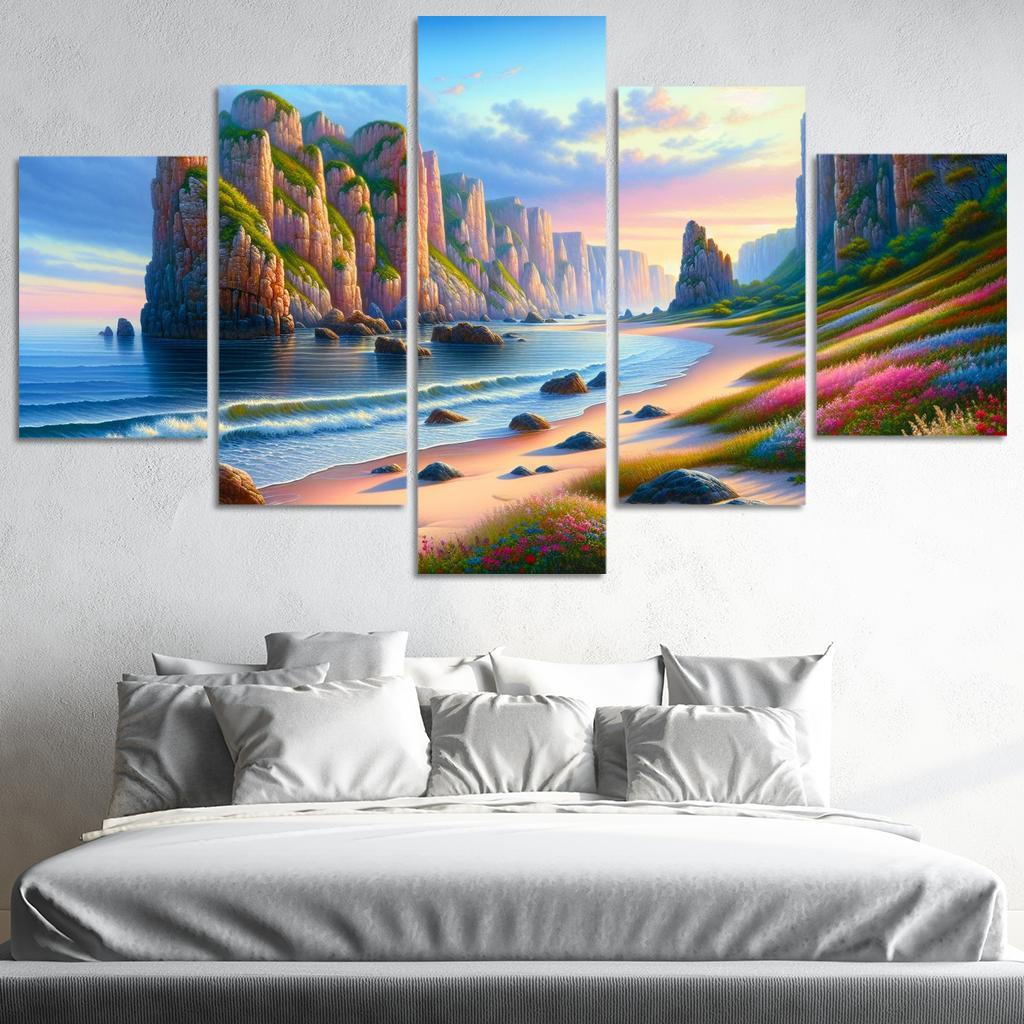 Ocean Whisper Sound Therapy Beach Premium Artwork Frames