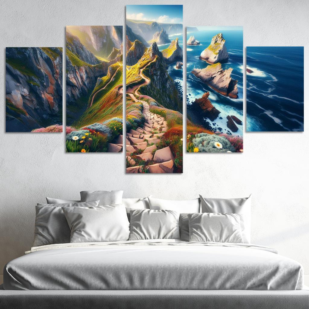 Coastal Cliff Walk Scenic Hiking Adventure Art Trends