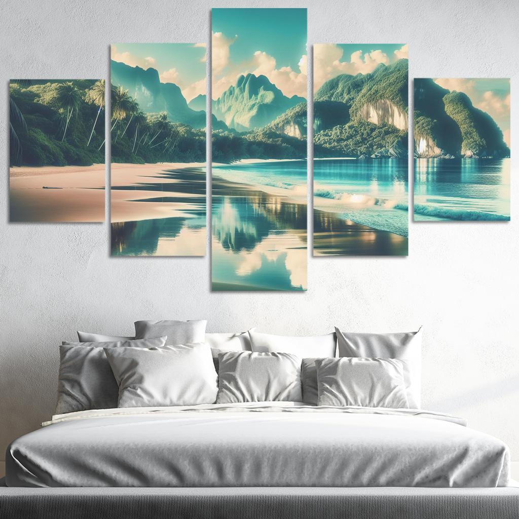 Tranquil Waters Beach Premium Artwork Frames