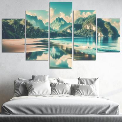 Tranquil Waters Beach Premium Artwork Frames
