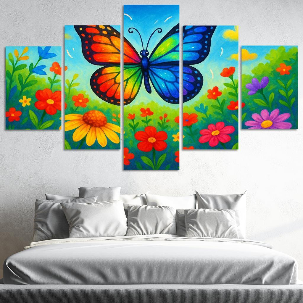 Radiant Rainbow Butterfly Quest Premium Artwork Frames