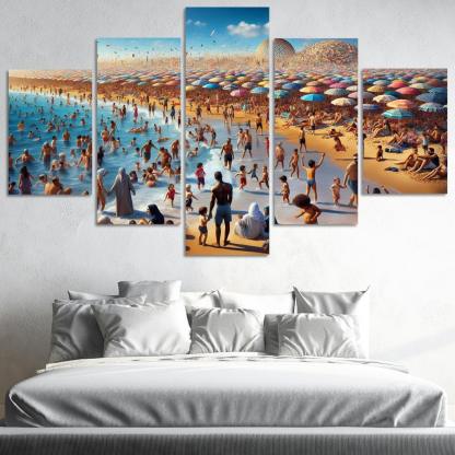 Sun-kissed Shore Custom Paintings Frame