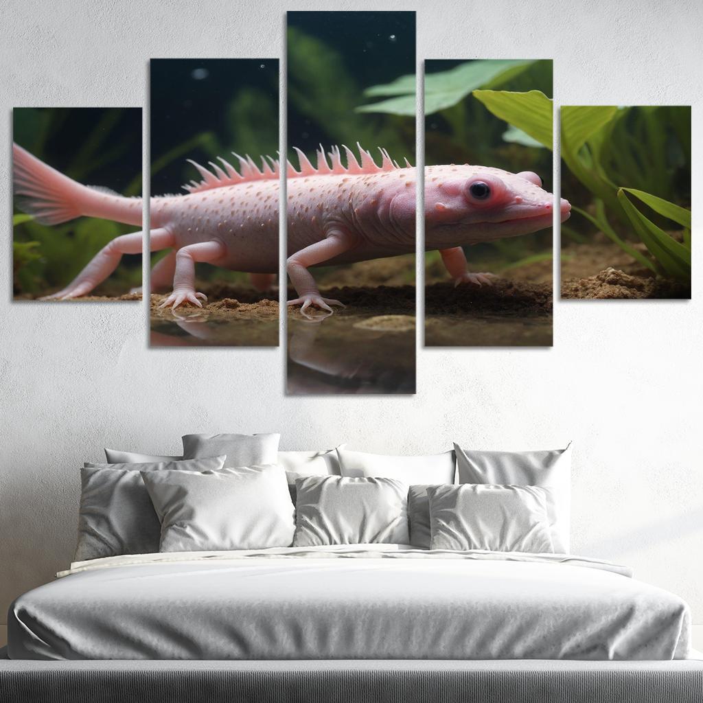 The Mysterious Axolotl The Water Monster Of Mexico Canvas Paintings Frame