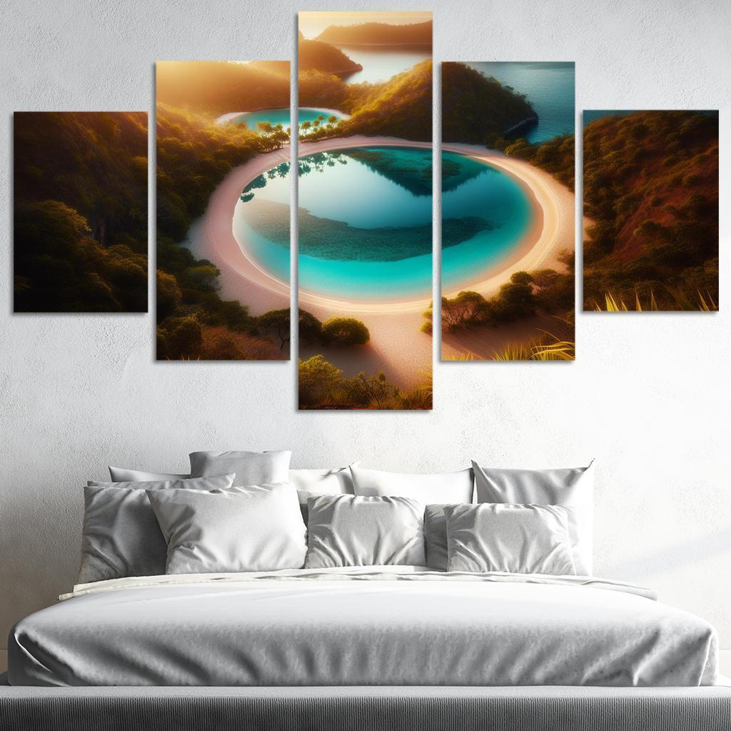 Lagoon Bliss Beach Premium Artwork Frames