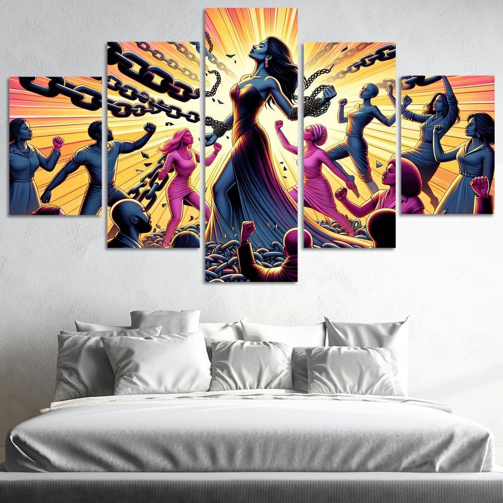 Gender Equality Breaking Barriers Custom Paintings Frame