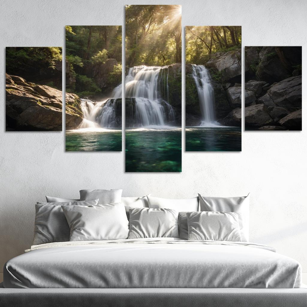 The Cascade Of Silver Falls Oil Paintings Frame