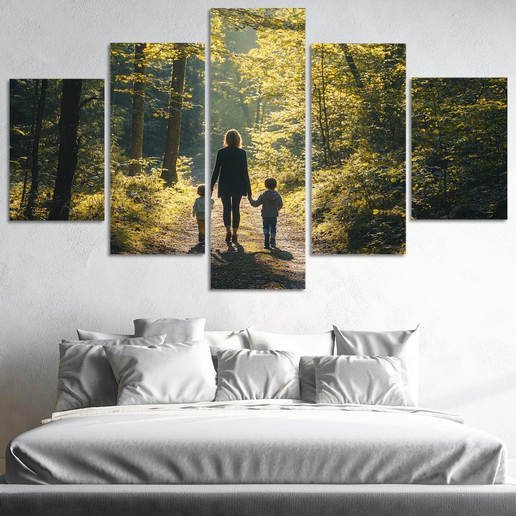 Footsteps Of Faith A Mothers Guiding Path Canvas Paintings Frame