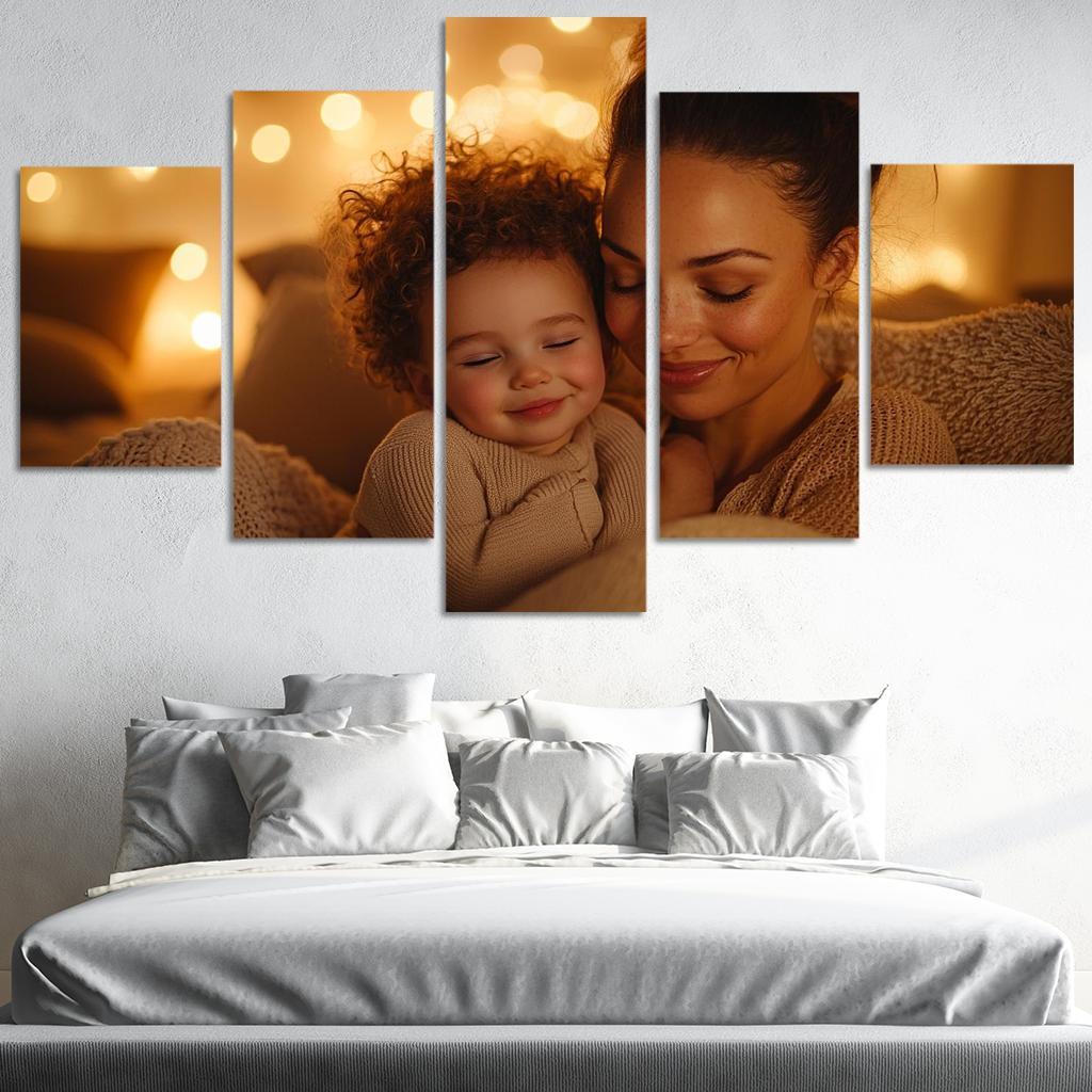 The Comfort Of Her Love A Mothers Embrace Canvas Paintings Frame