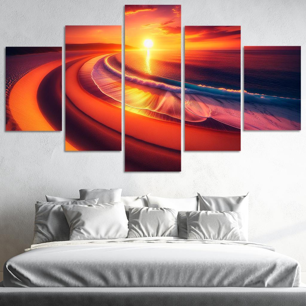 Crescent Moon Beach Premium Artwork Frames