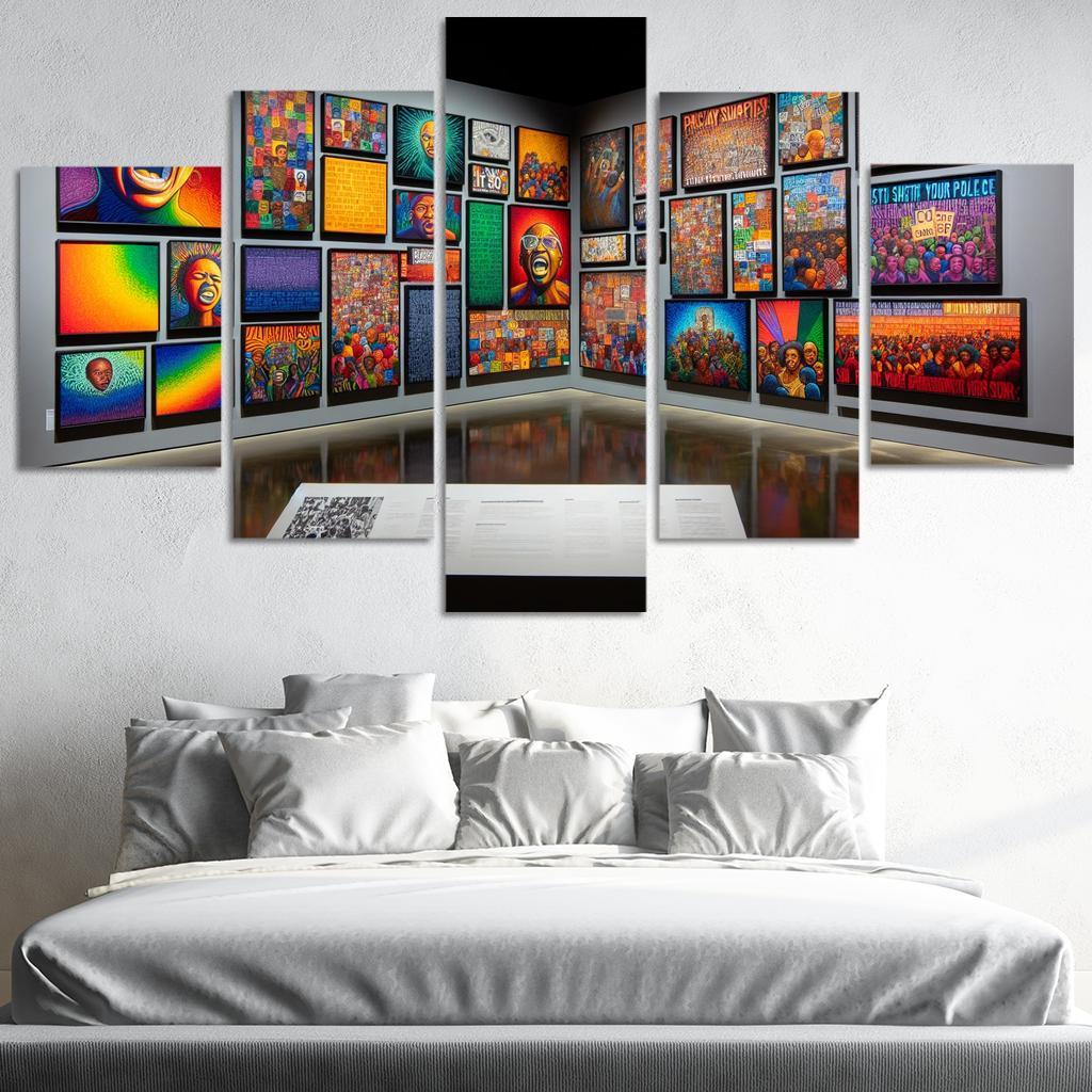 Threads Of Change Art On Racial Equality Framed Paintings