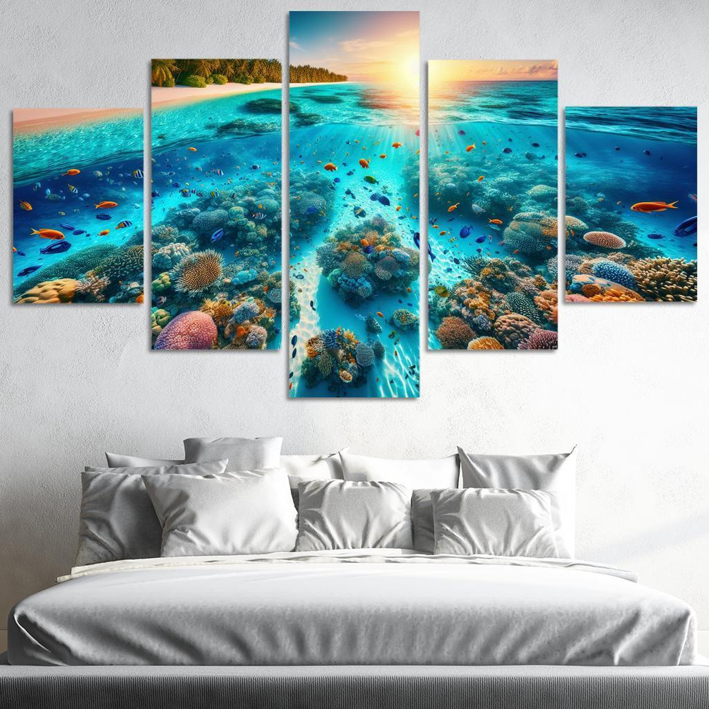 Coral Lagoon Underwater Exploration Paradise Premium Artwork Frames