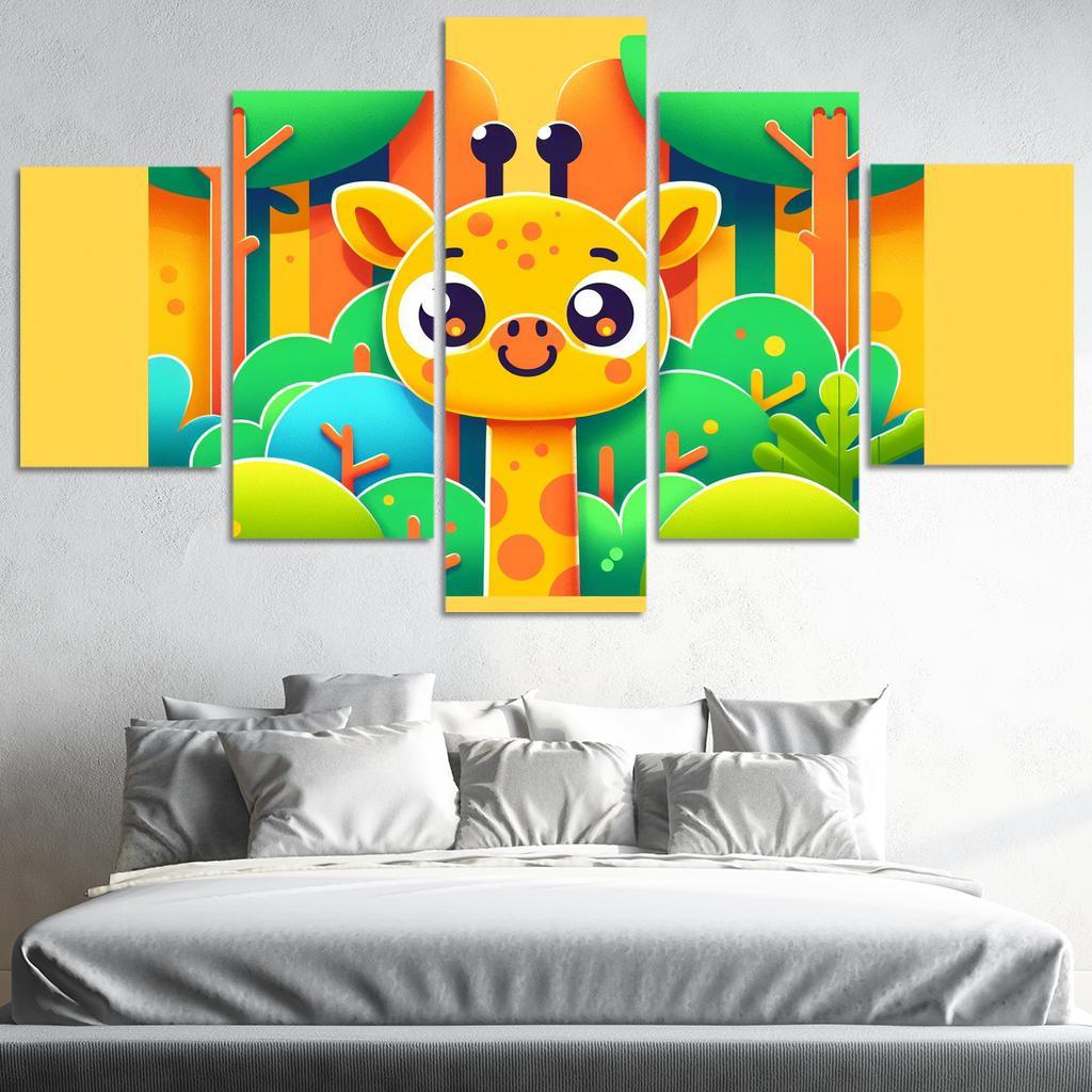 Giggling Giraffe Surprise Premium Artwork Frames