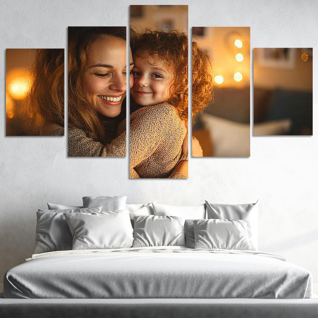 The Bond Of Love A Mothers Embrace Custom Paintings Frame