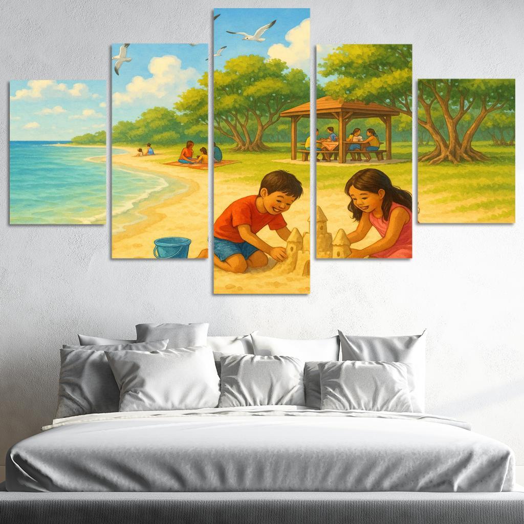 Pearl Bay Family-friendly Coastal Sanctuary One-piece Frames