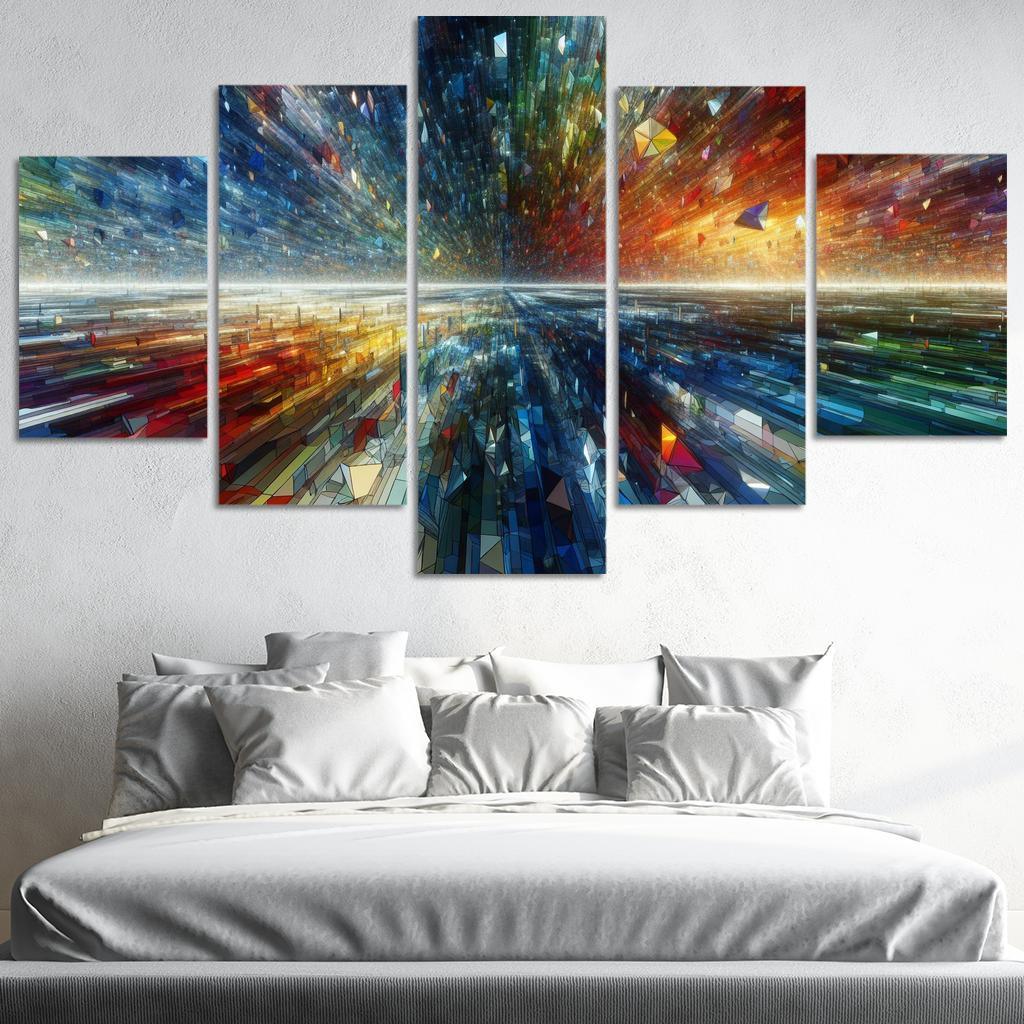 Fragments of Infinite Possibility 5 Piece HD Canvas Wall Art-Original Frame