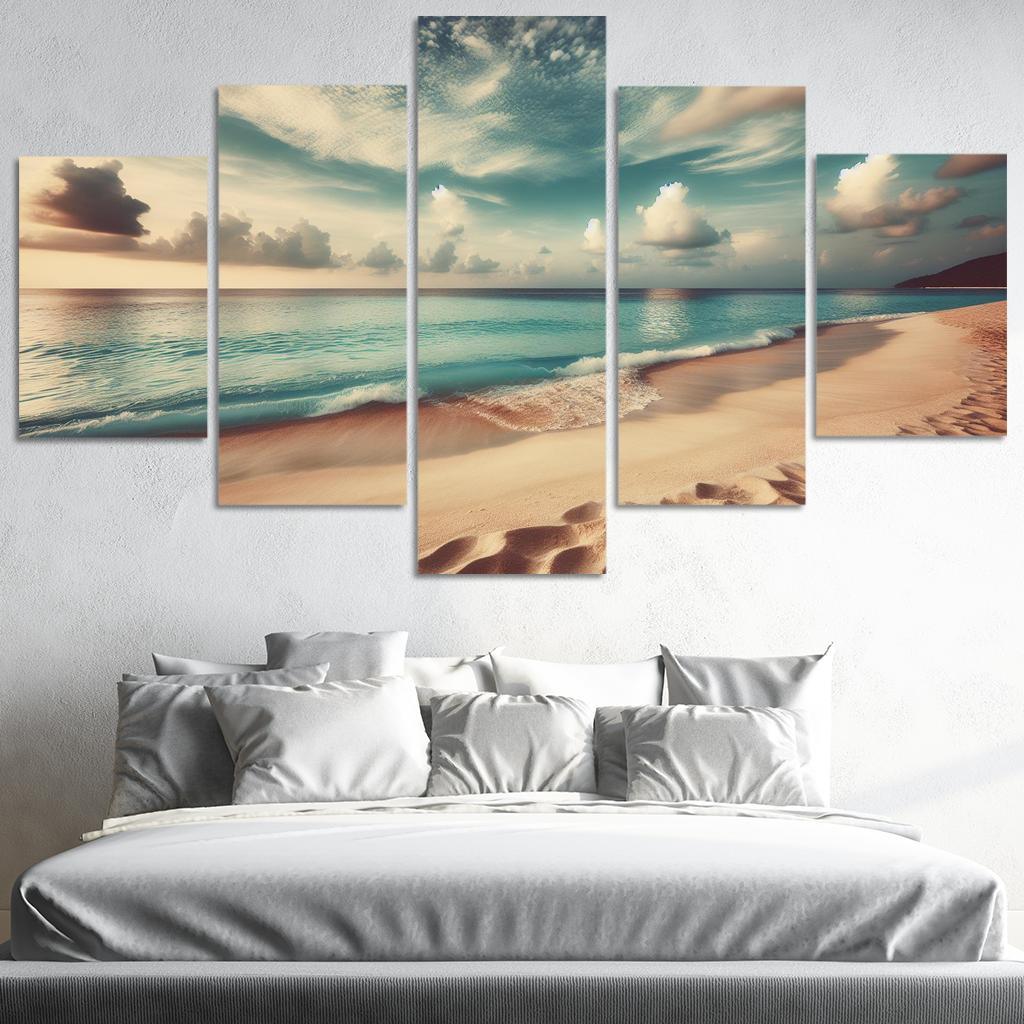 Serene Escape Beach Custom Paintings Frame