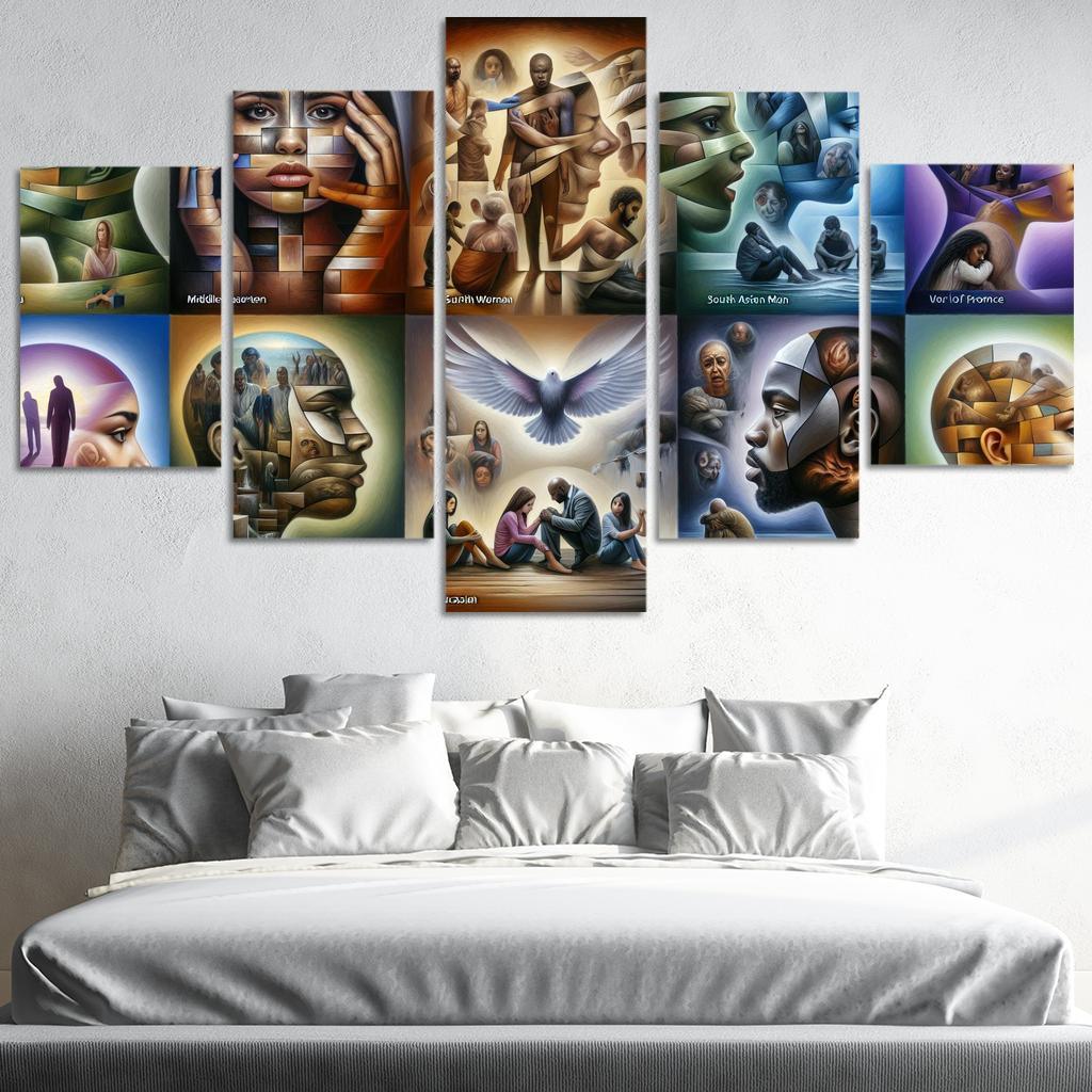 Voices Of Silence Domestic Violence Awareness Multi-panel Paintings