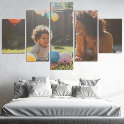 The Echo Of Her Laughter A Mothers Joy Canvas Paintings Frame