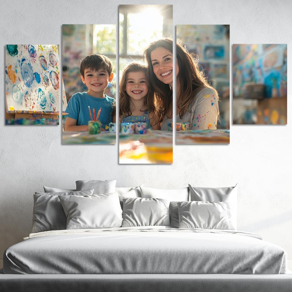 A Canvas Of Colors The Art Of Motherhood Custom Paintings Frame