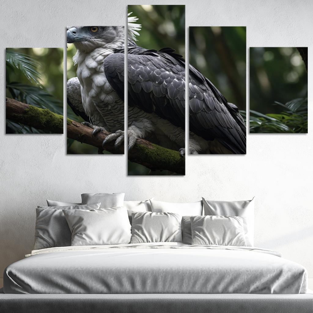 The Enchanting Harpy Eagle Ruler Of The Rainforest Canvas Paintings Frame