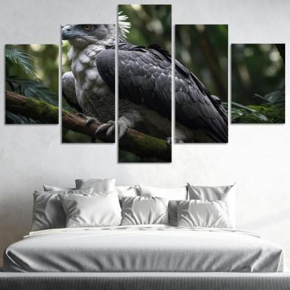 The Enchanting Harpy Eagle Ruler Of The Rainforest Canvas Paintings Frame