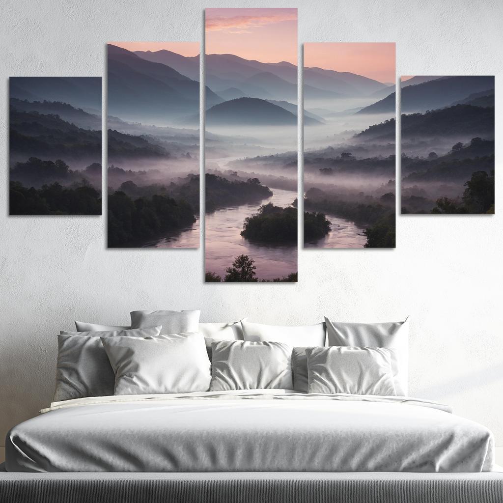 Whispers Of The Dusk Over Misty Valleys Art Trends