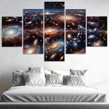 Galactic Superclusters The Universe's Largest Structures Abstract Paintings Frame