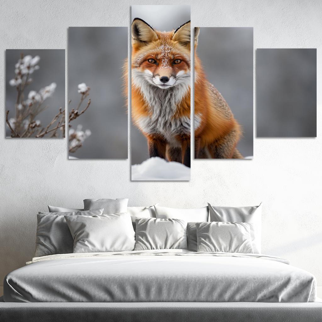 The Majestic Red Fox Master Of Adaptation Canvas Paintings Frame