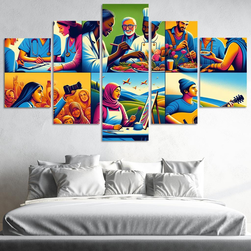 Voices Of Resilience Stories Of Refugee Empowerment Custom Paintings Frame