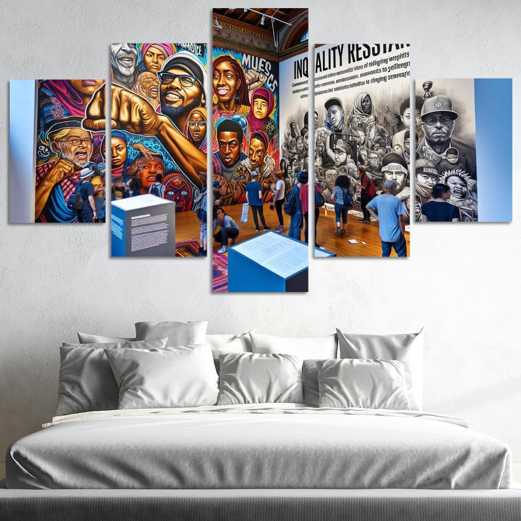 Echoes Of Inequality Art On Social Justice Framed Paintings