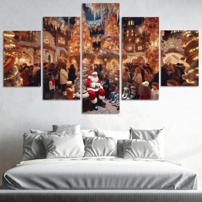 Harrods Christmas Grotto - United Kingdom Modern Paintings Frame