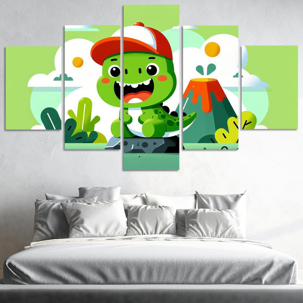 Daring Dino - Prehistoric Play Framed Paintings