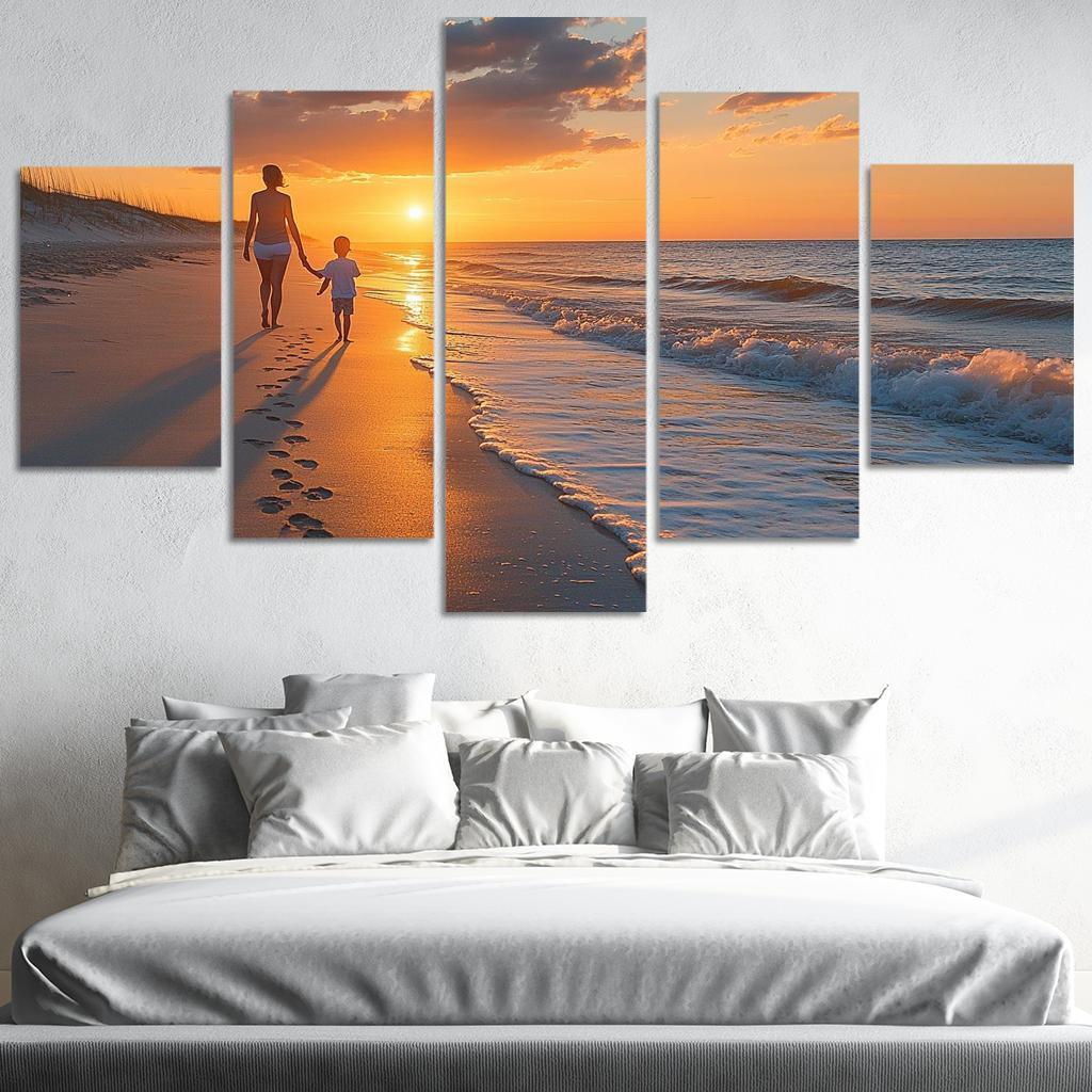 Footprints In The Heart A Mothers Journey Canvas Paintings Frame