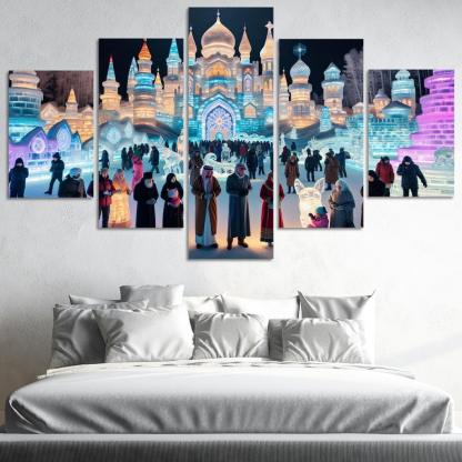 Harbin Ice And Snow Festival Canvas Paintings Frame