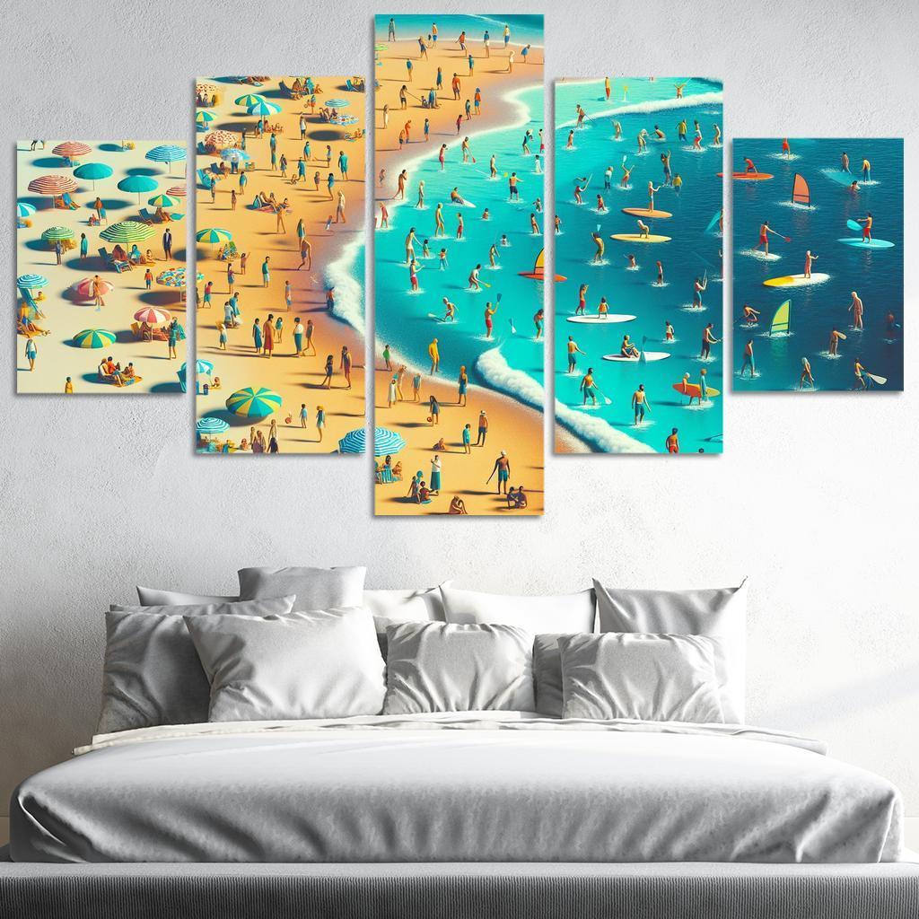 Adventure Cove Beach Modern Paintings Frame