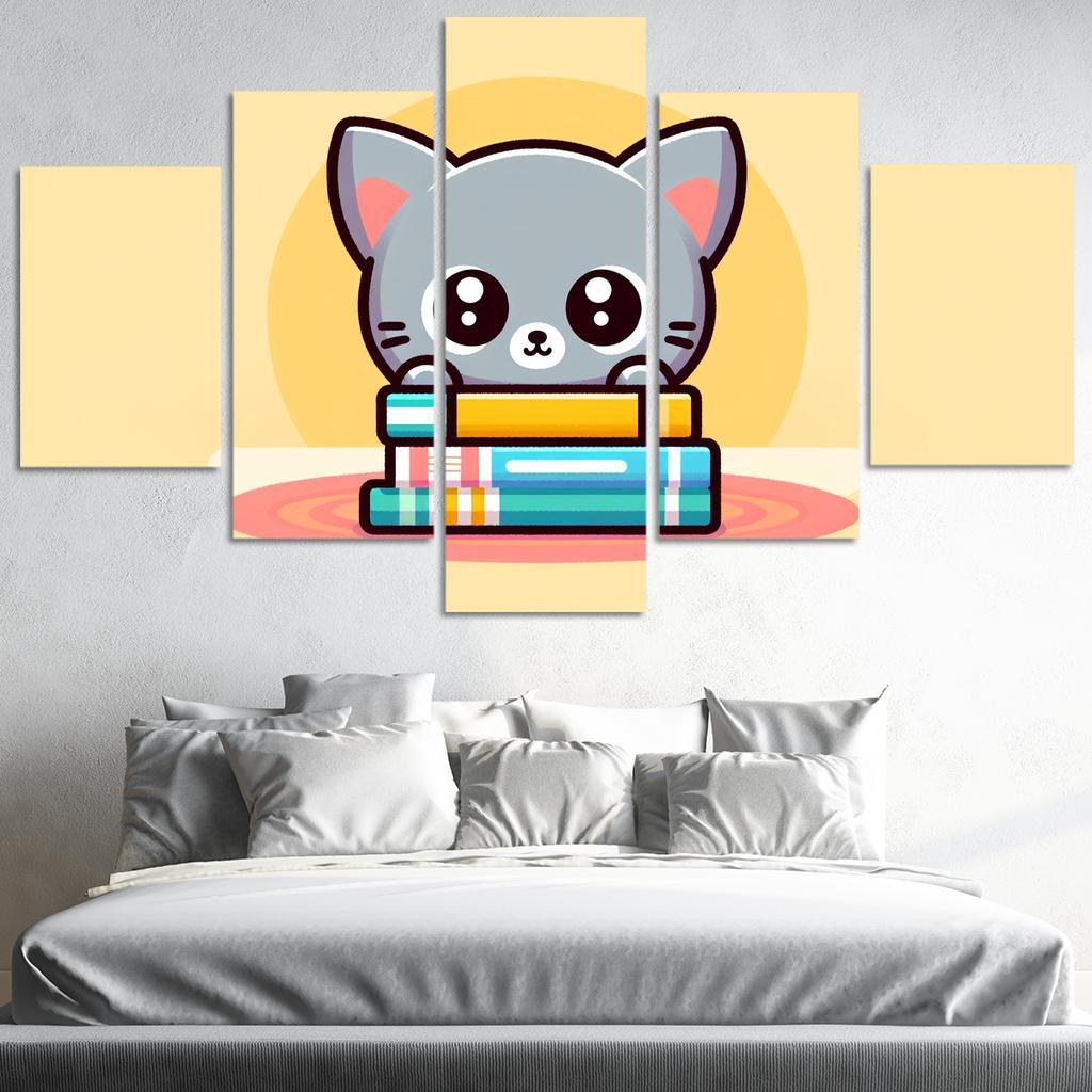 Curious Cat - Adventure Companion Framed Paintings