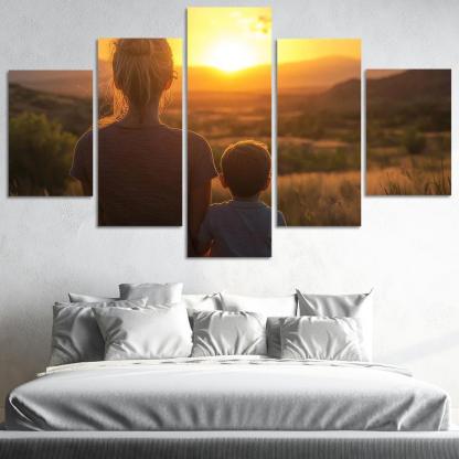 Her Silent Strength A Mothers Resilience Canvas Paintings Frame
