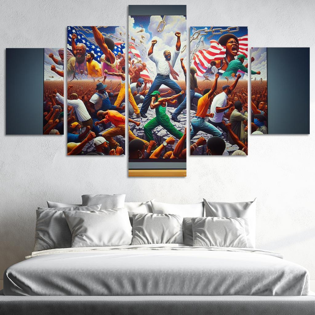 Walls Of Justice The Fight Against Racial Inequality Multi-panel Paintings