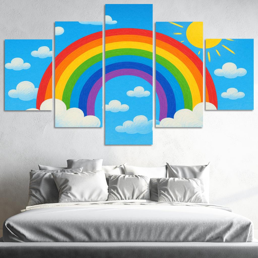 Radiant Rainbow Sky Premium Artwork Frames