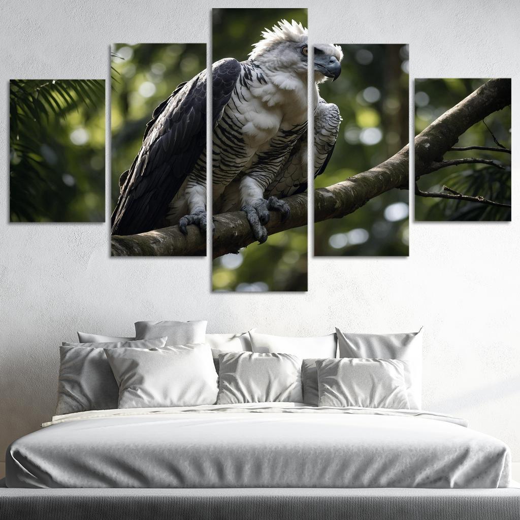 The Regal Harpy Eagle Master Of The Forest Canopy Modern Paintings Frame