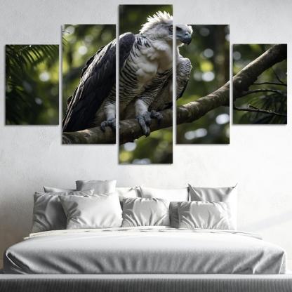 The Regal Harpy Eagle Master Of The Forest Canopy Modern Paintings Frame