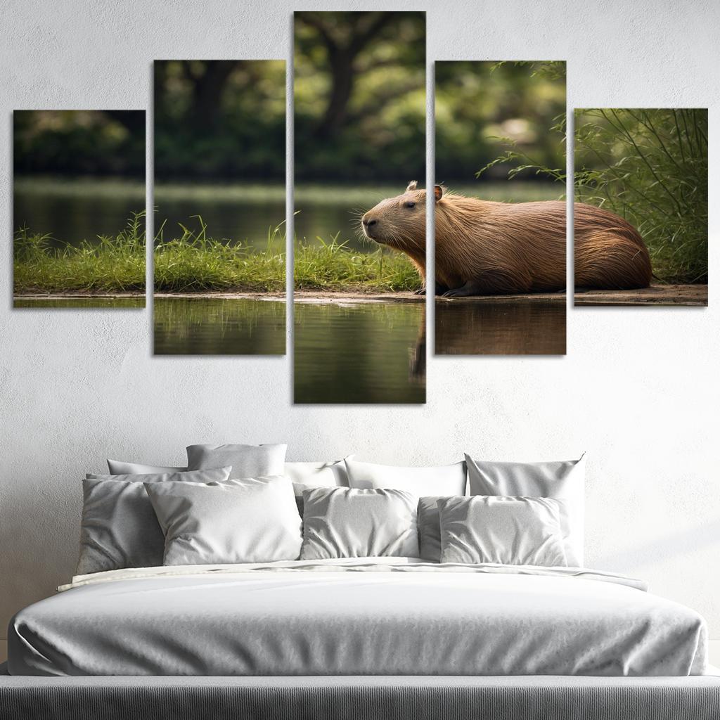 The Charismatic Capybara World's Largest Rodent Canvas Paintings Frame