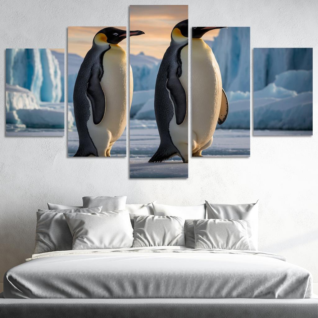 The Majestic Emperor Penguin King Of The Antarctic Modern Paintings Frame