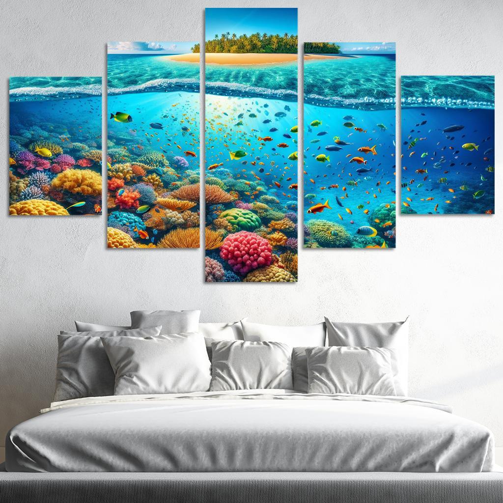 Coral Vista Underwater Wonderland Abstract Paintings Frame