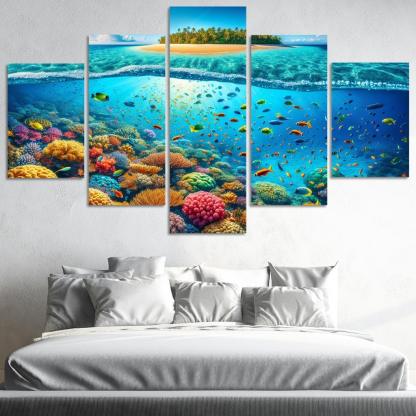 Coral Vista Underwater Wonderland Abstract Paintings Frame