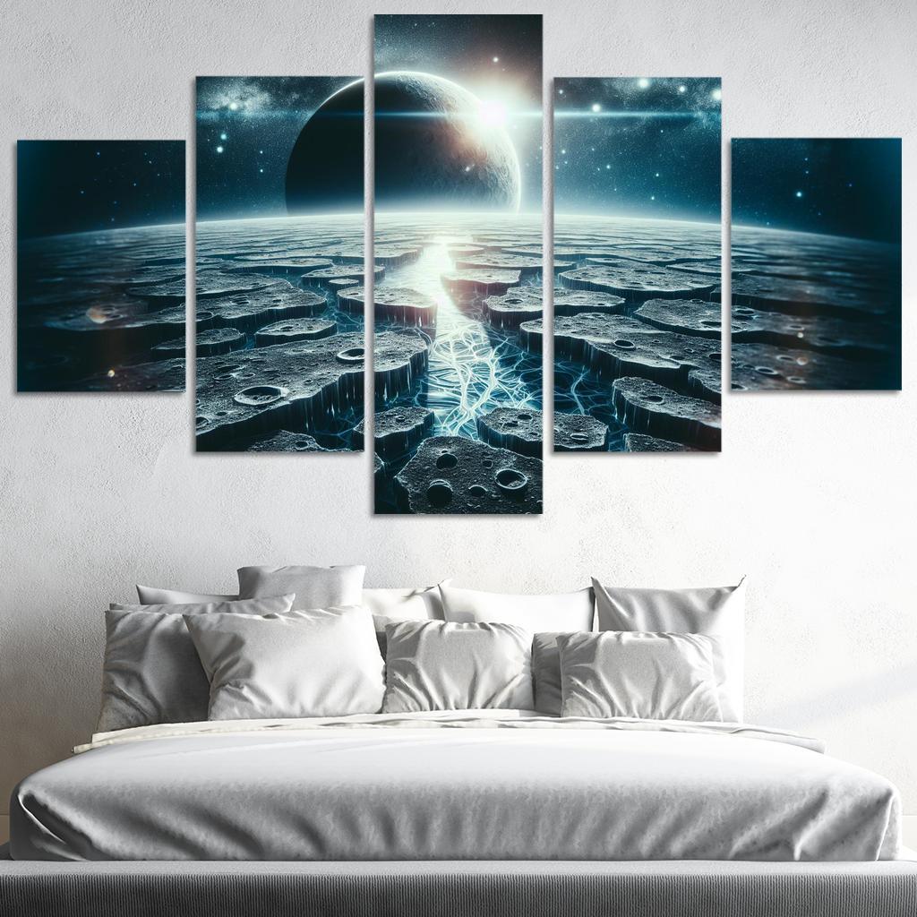 The Exploration Of Planetary Moons Abstract Paintings Frame