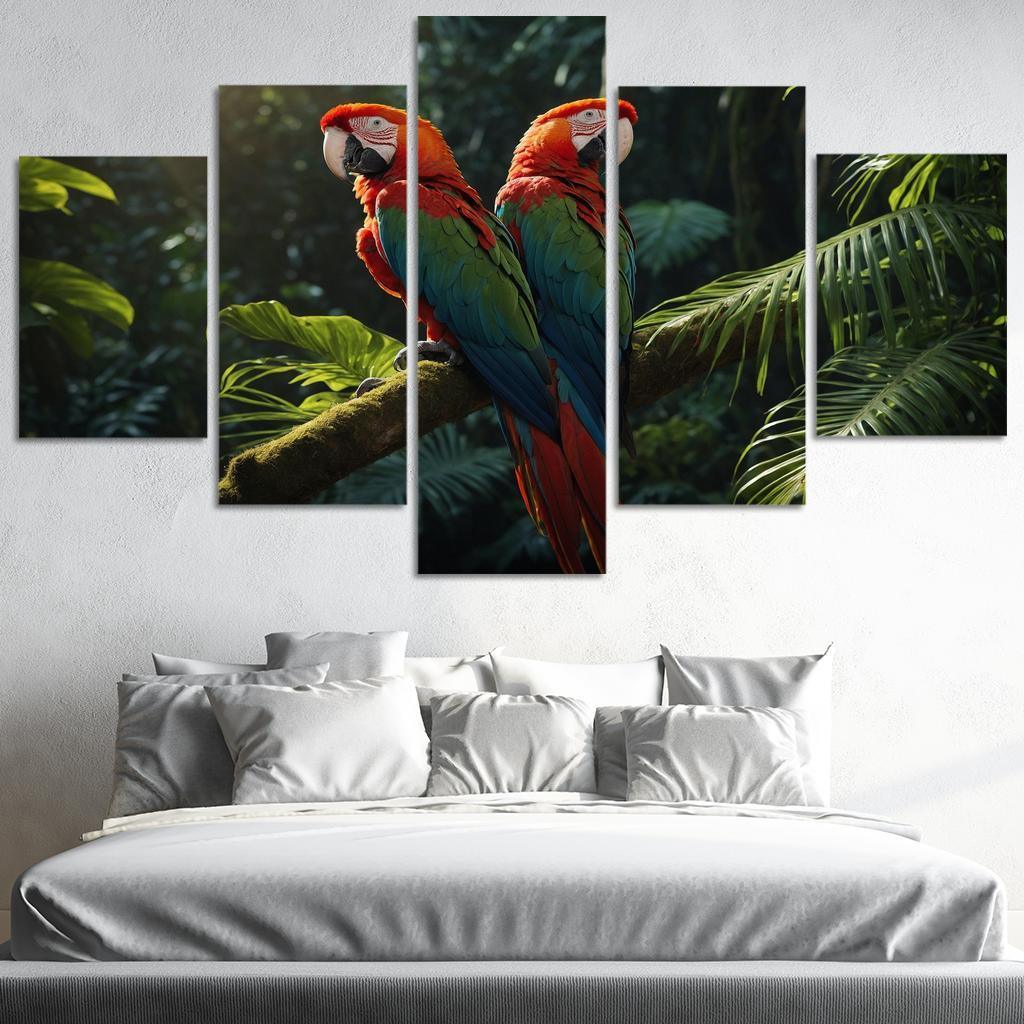 The Colorful Amazonian Macaw Jewel Of The Rainforest Canvas Paintings Frame