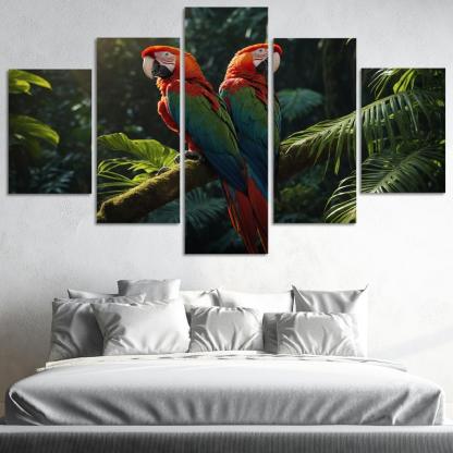 The Colorful Amazonian Macaw Jewel Of The Rainforest Canvas Paintings Frame