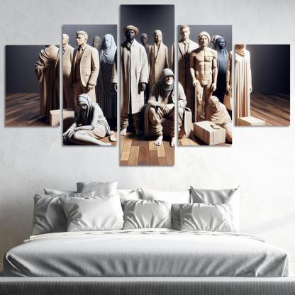 Empathy In Action Addressing Homelessness Through Art Multi-panel Paintings