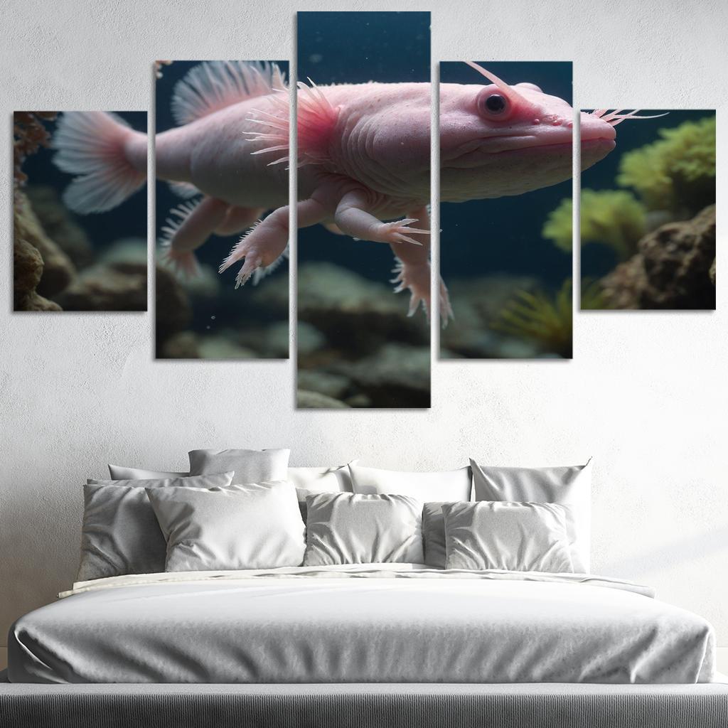 The Enigmatic Axolotl The Eternal Juvenile Oil Paintings Frame